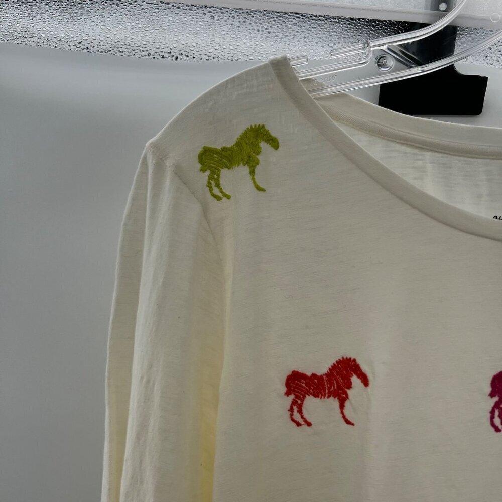 Crown & Ivy Embroidered Print Top Long Sleeve Multicolor Size 1X New - Picture 5 of 9
